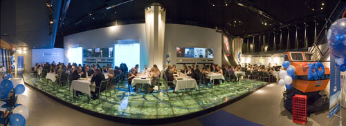 Panorama tijdens diner